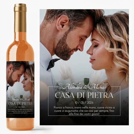 Vino personalizzato con messaggio e foto - Noi