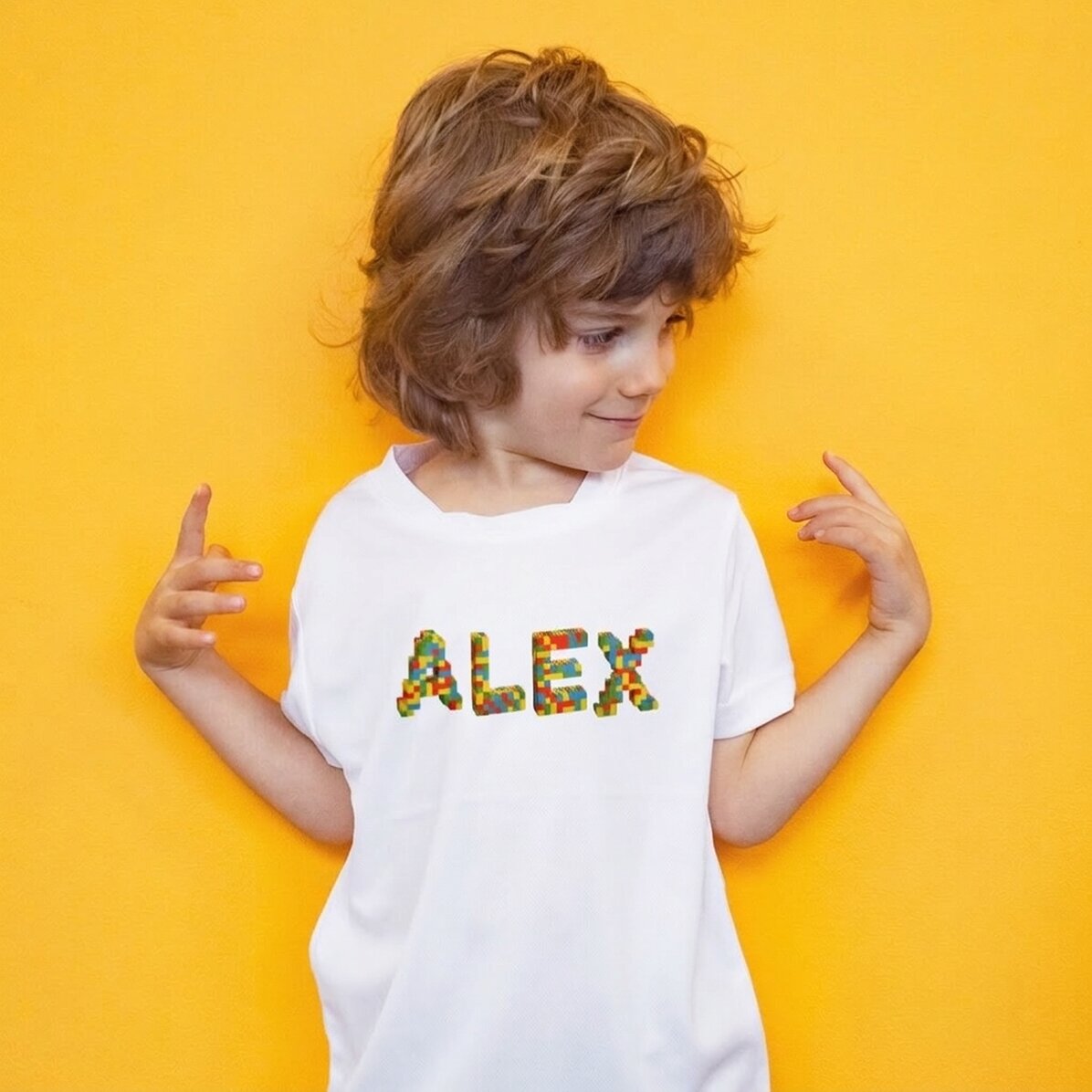 Maglietta sportiva per bambini personalizzata con nome - Lego