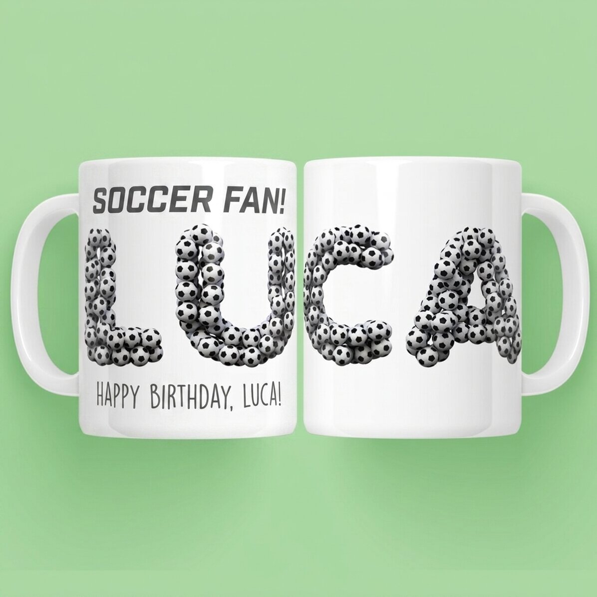 Tazza personalizzata con nome - Calcio