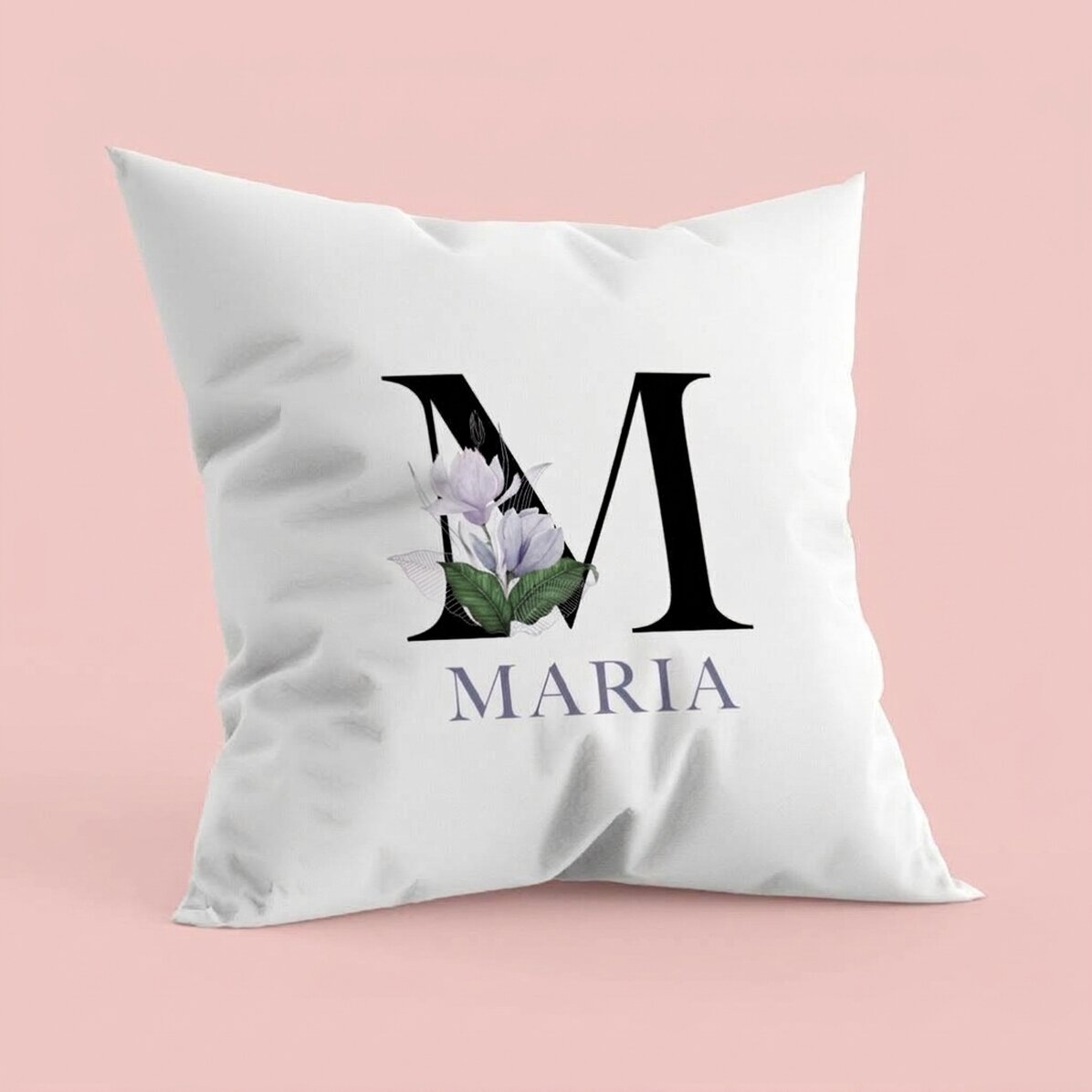 Cuscino personalizzato con iniziale e nome
