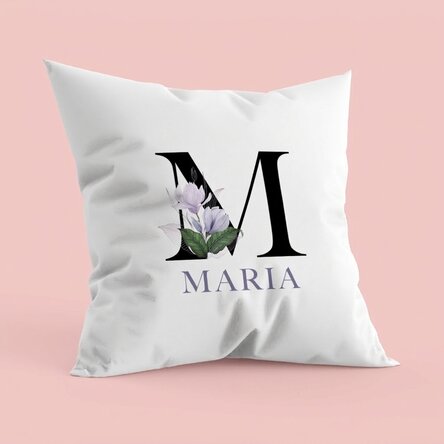 Cuscino personalizzato con iniziale e nome