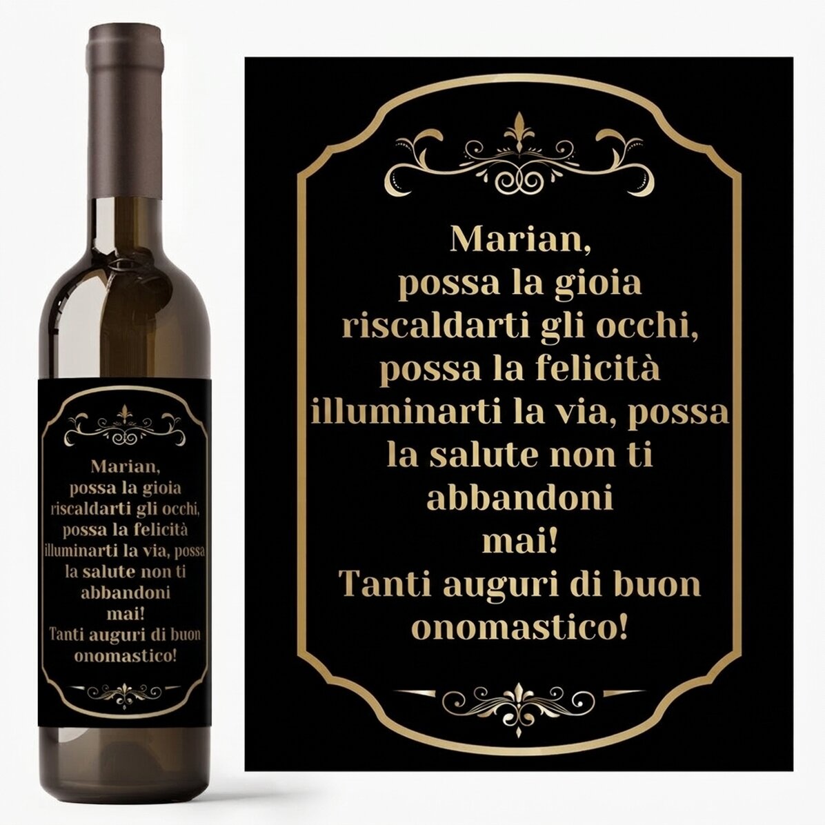 Vino personalizzato con messaggio