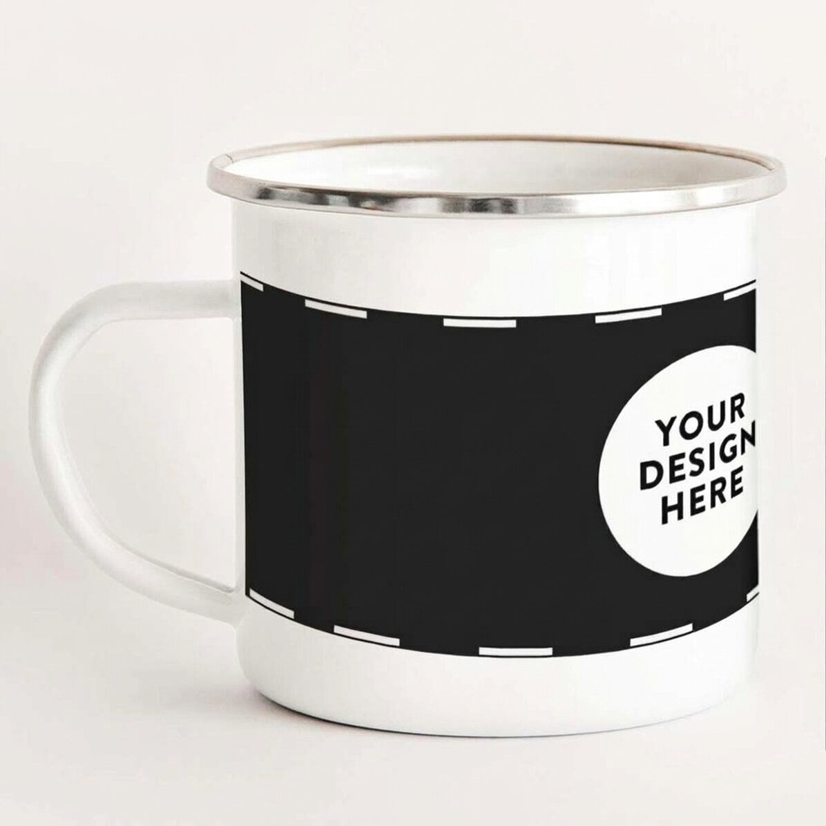 Tazza in metallo smaltato personalizzata con la tua grafica