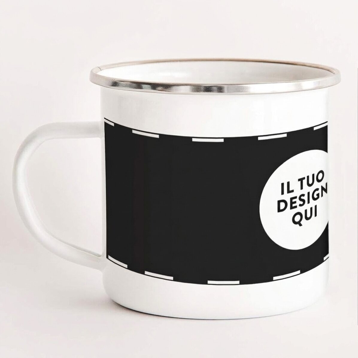 Tazza in metallo smaltato personalizzata con la tua grafica