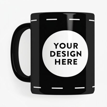 Tazza nera personalizzata con la tua grafica