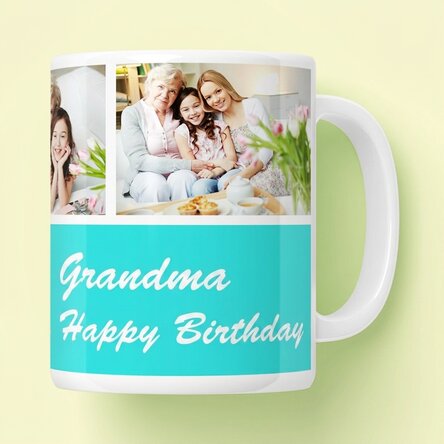 Tazza personalizzata con 3 foto e un messaggio