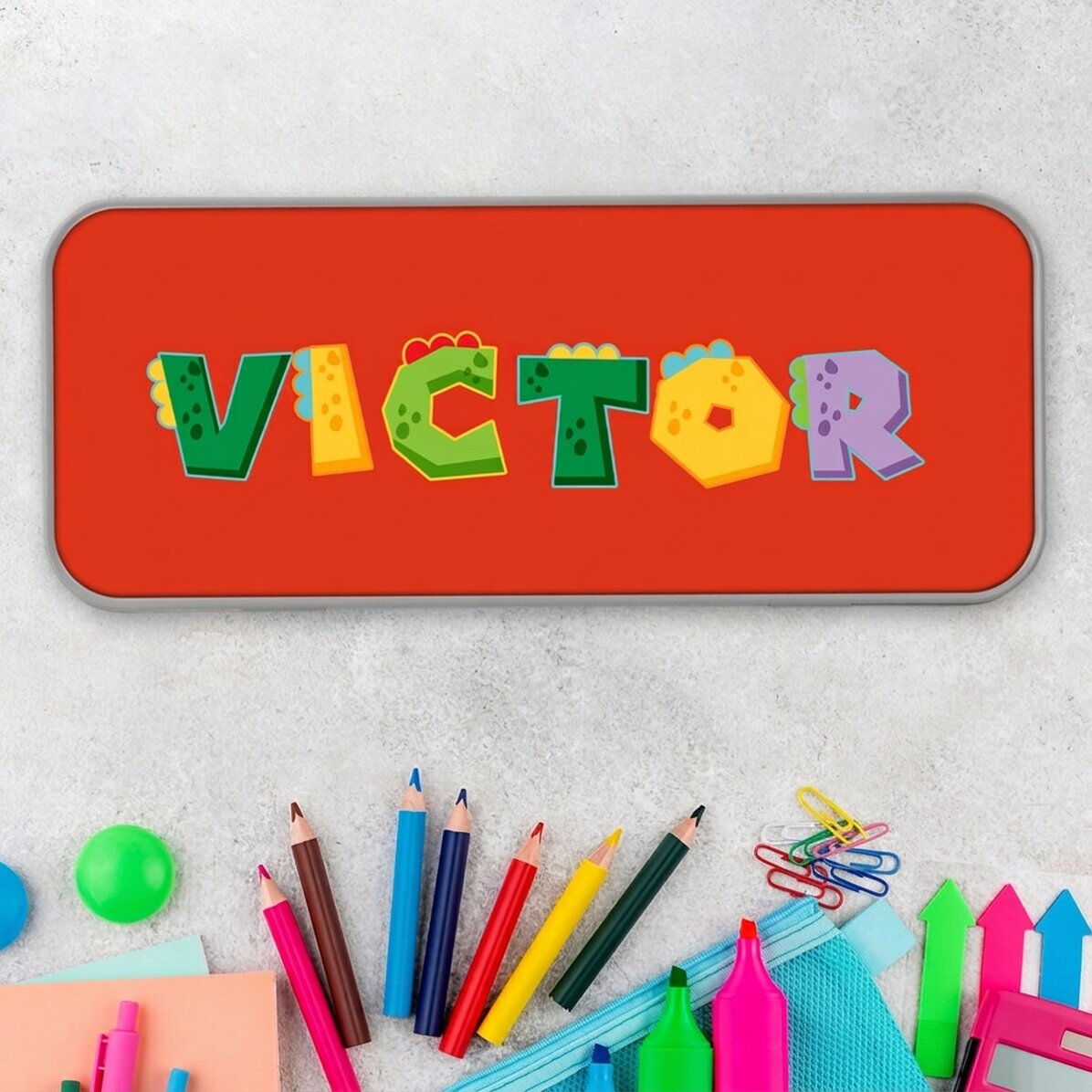 Astuccio personalizzato con nome - Dino