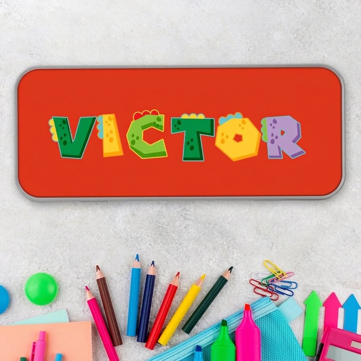 Astuccio personalizzato con nome - Dino