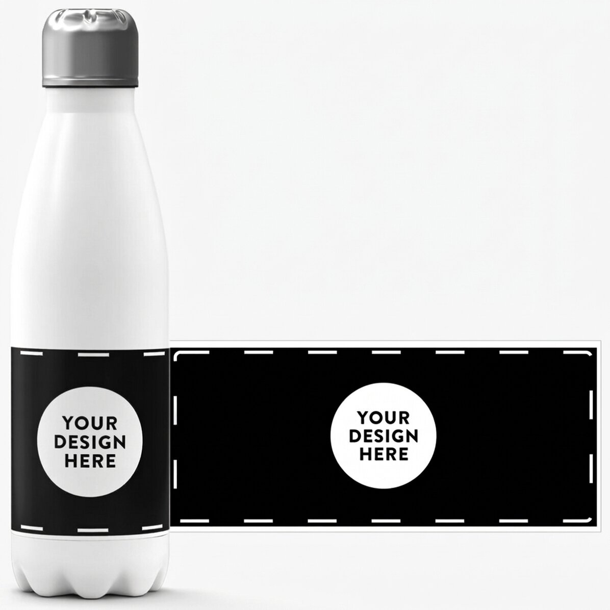 Thermos con base bianca personalizzato con la tua grafica