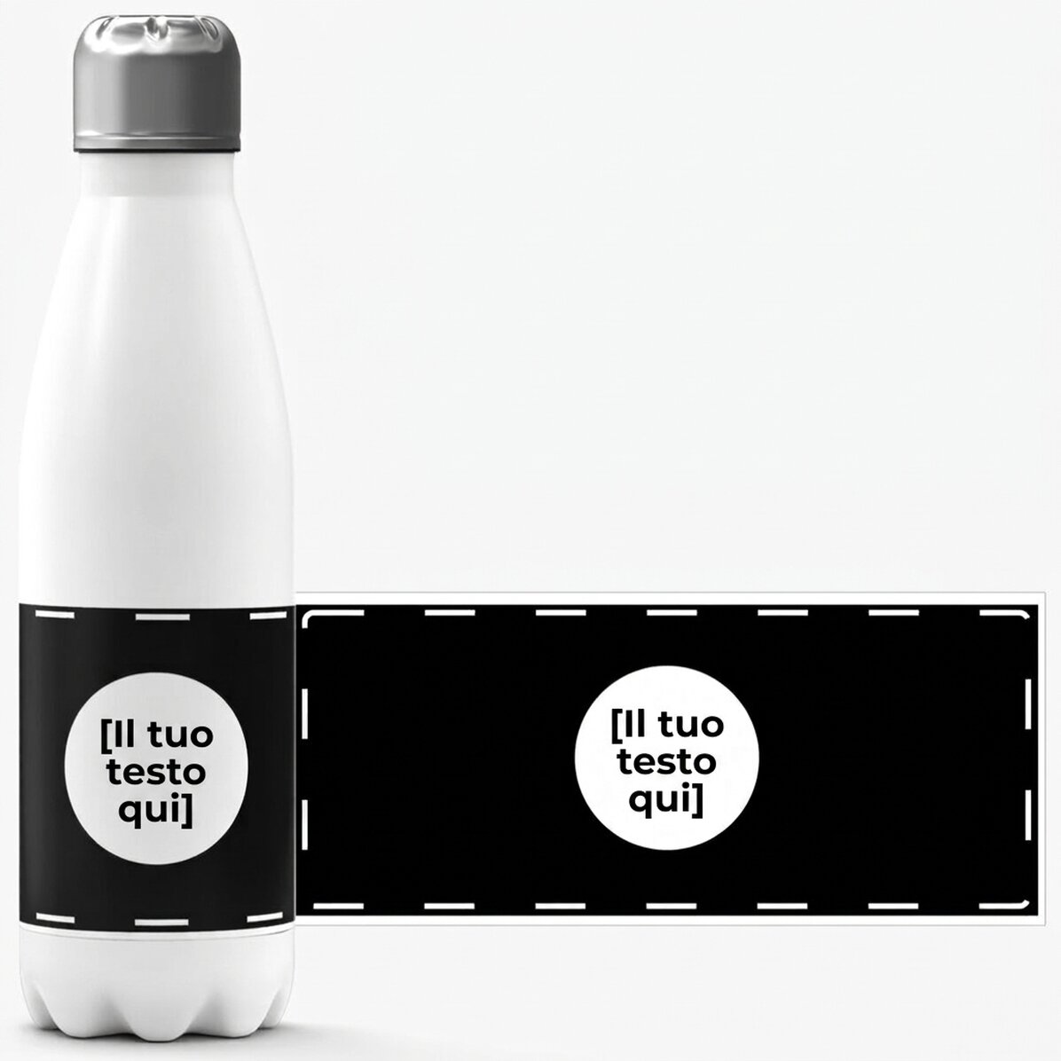 Thermos con base bianca personalizzato con la tua grafica