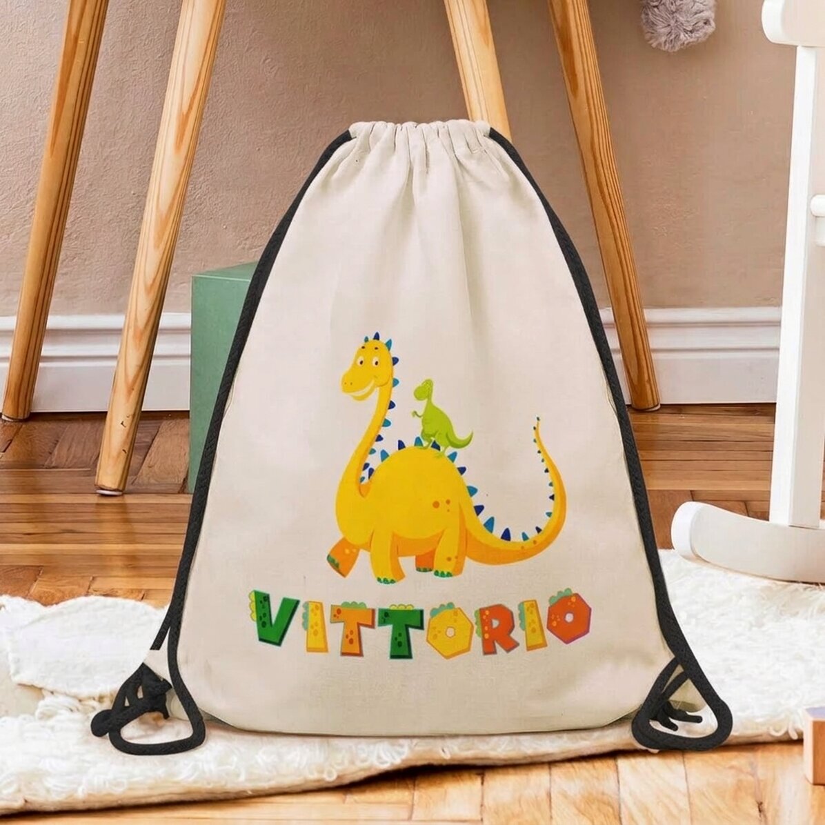Zaino personalizzato con nome - Dino