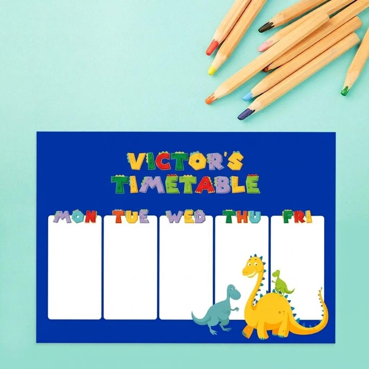 Orario personalizzato con testo - Dino
