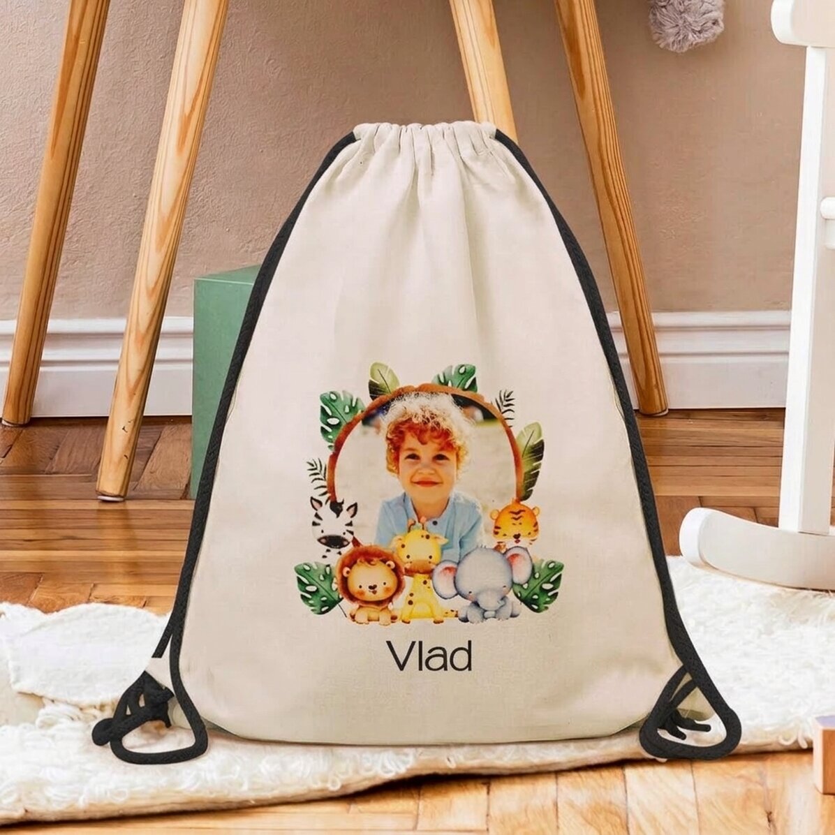 Zaino personalizzato con nome e foto - Animalute