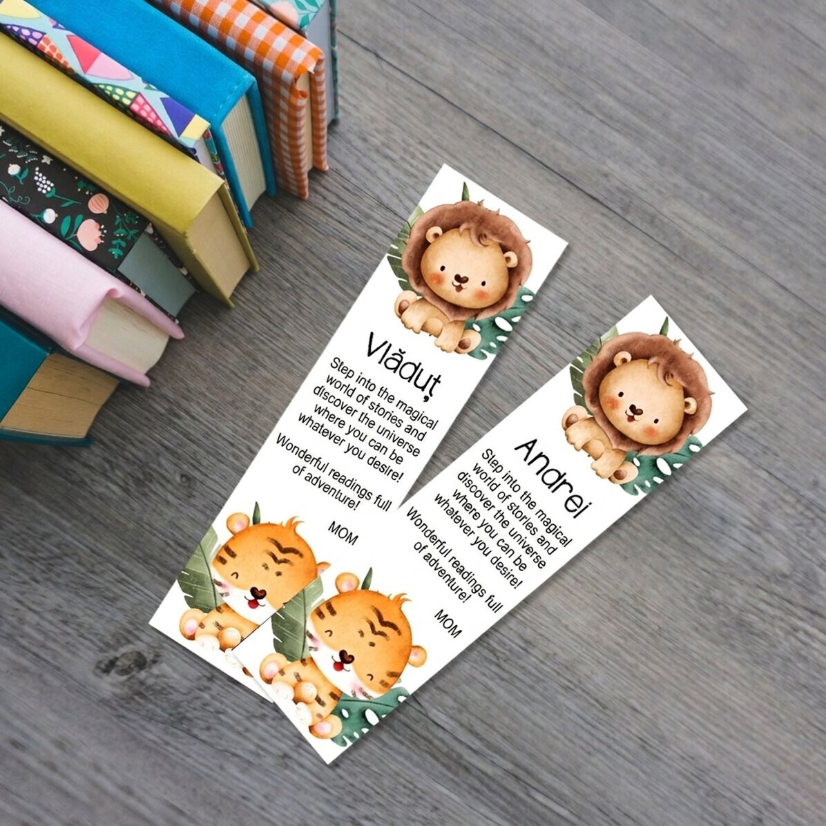 Segnalibro personalizzato con messaggio e nome per bambini - Animalietti