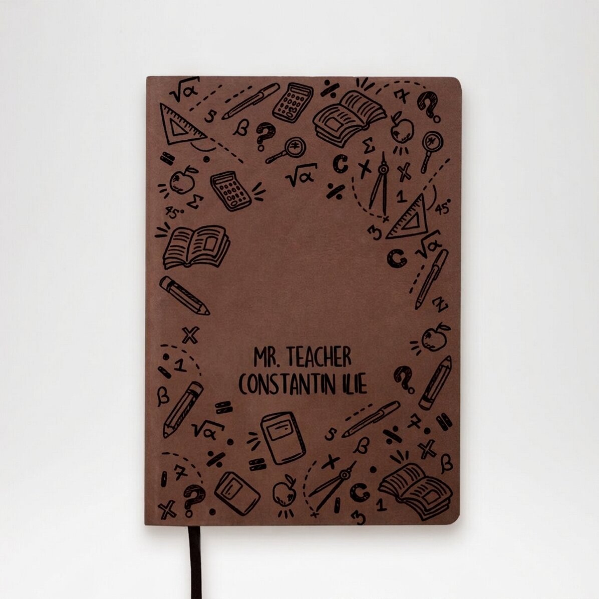 Agenda in pelle personalizzata con nome per insegnanti