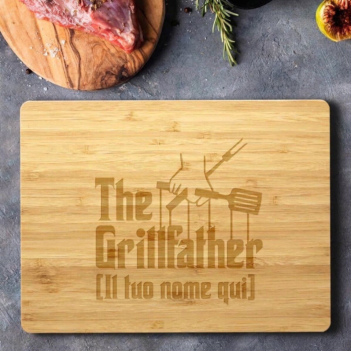 Tagliere personalizzato con scritta - The Grillfather
