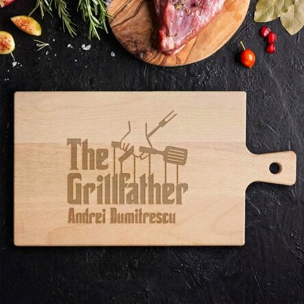 Premium custom chopping board with handle - The Grillfather 2