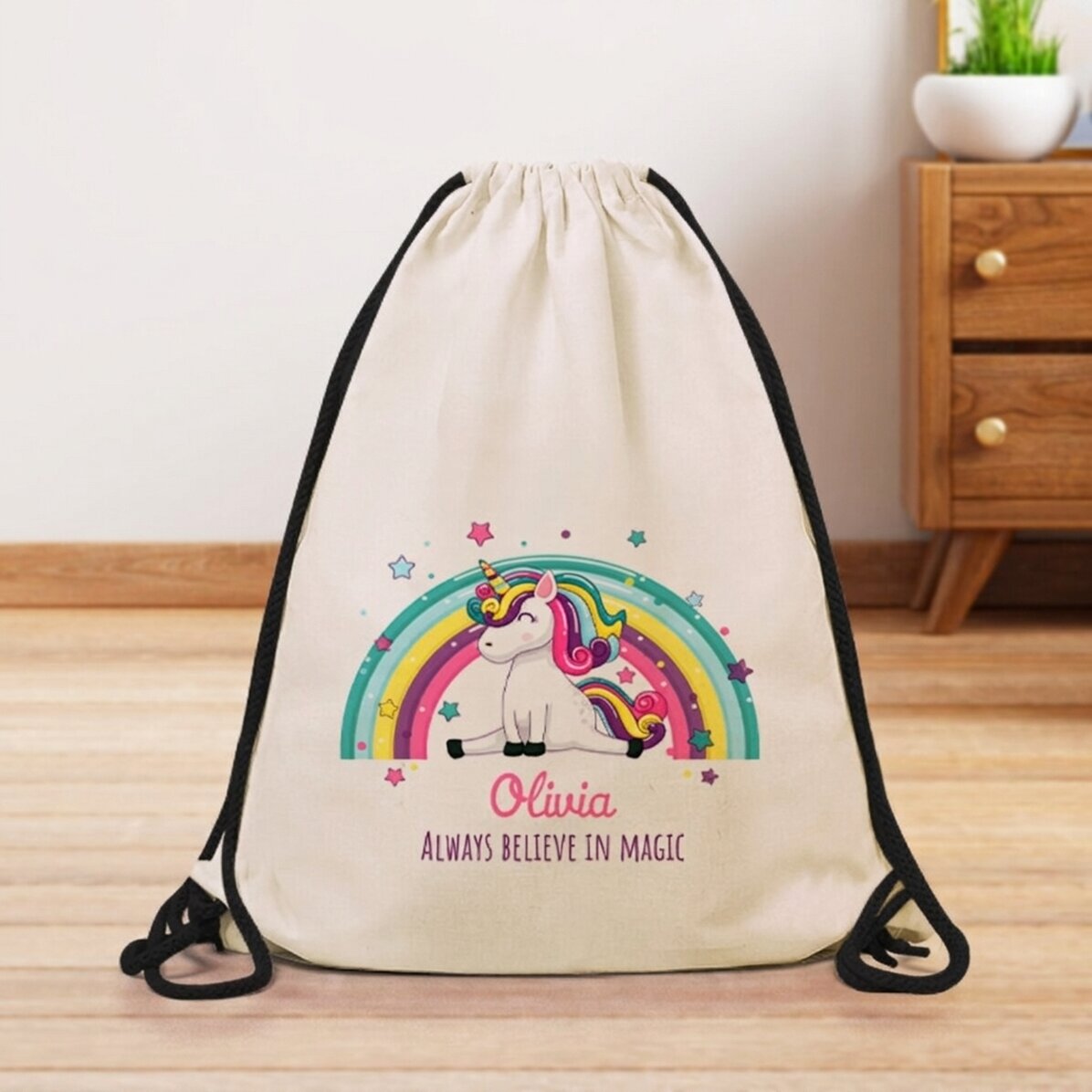 Zaino personalizzato con scritta - Arcobaleno
