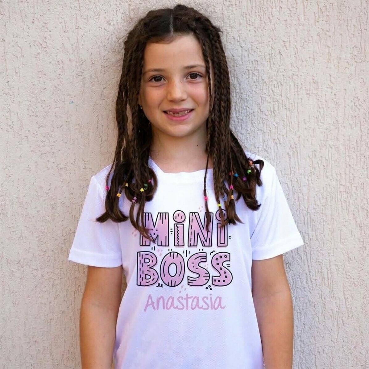 Maglietta sportiva per bambini personalizzata con nome - Mini Boss