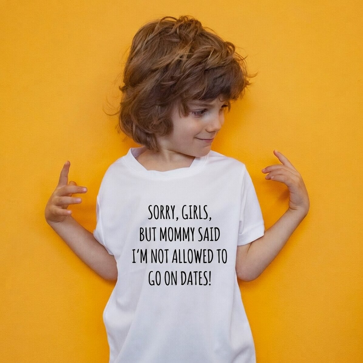 Maglietta sportiva per bambini personalizzata con una frase