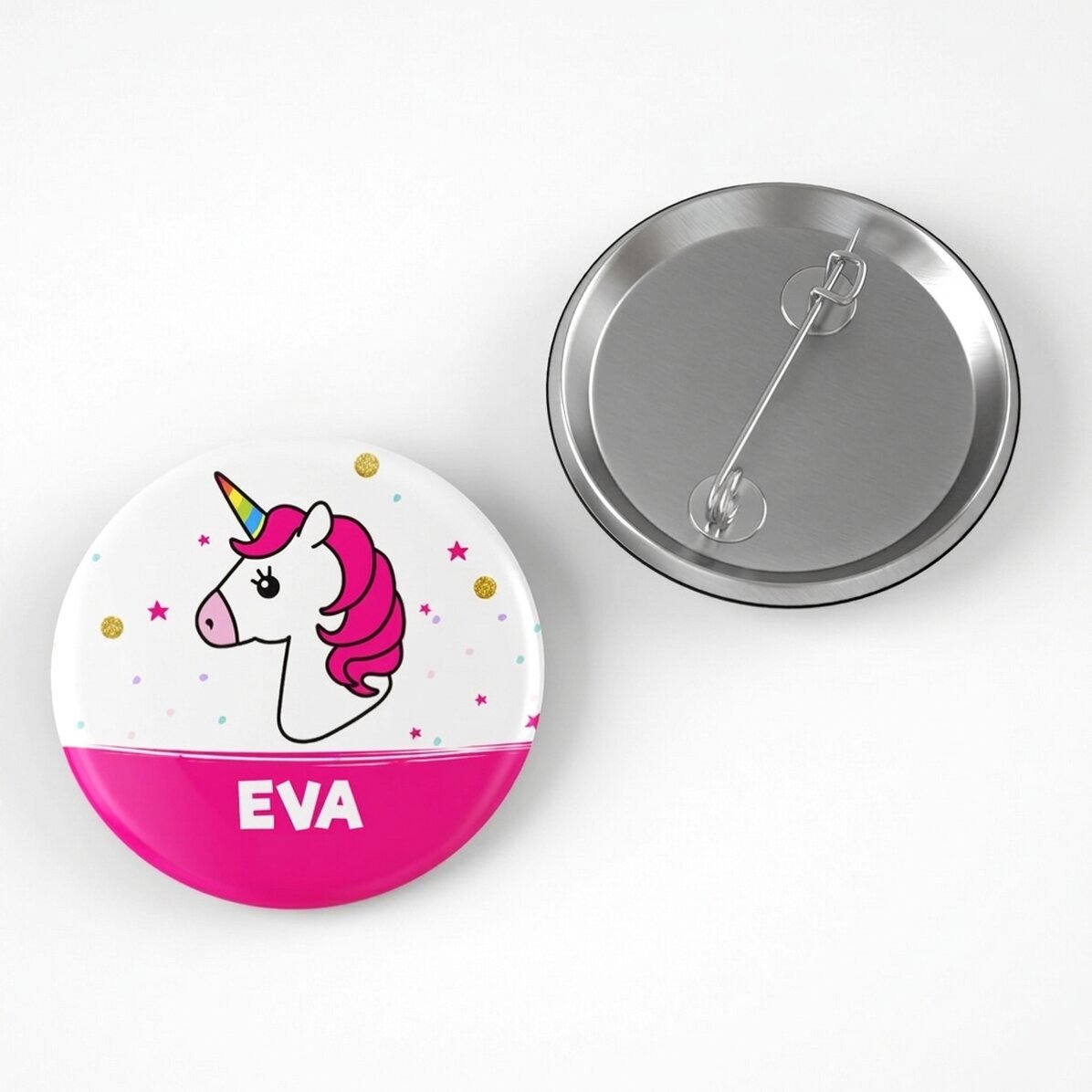 Spilla personalizzata con nome - Unicorno