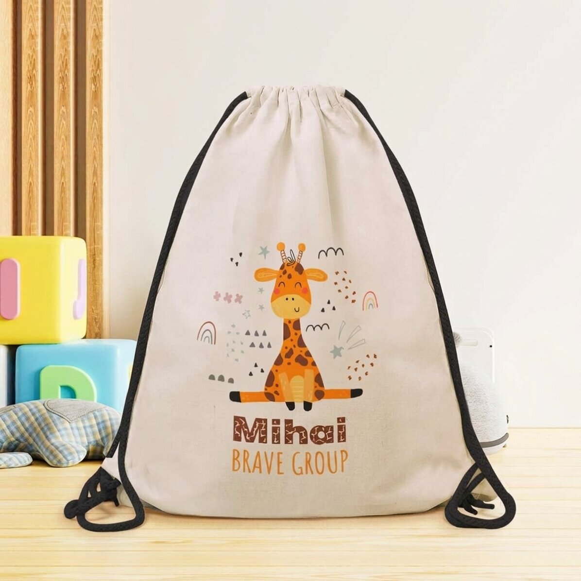 Zaino personalizzato con nome - Giraffa