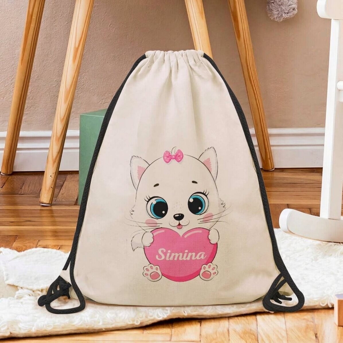 Zaino personalizzato con nome - Gattina