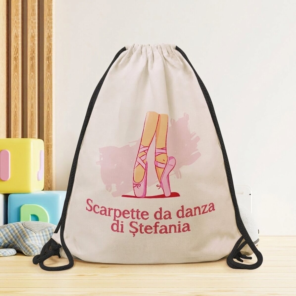 Zaino personalizzato con scritta - Scarpette da ballo