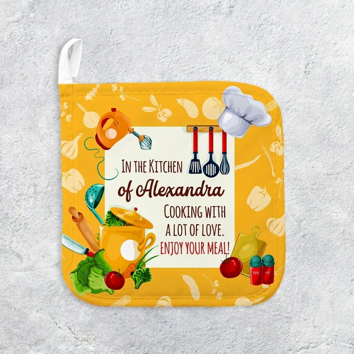 Supporto per pentole calde personalizzato con scritta - In cucina