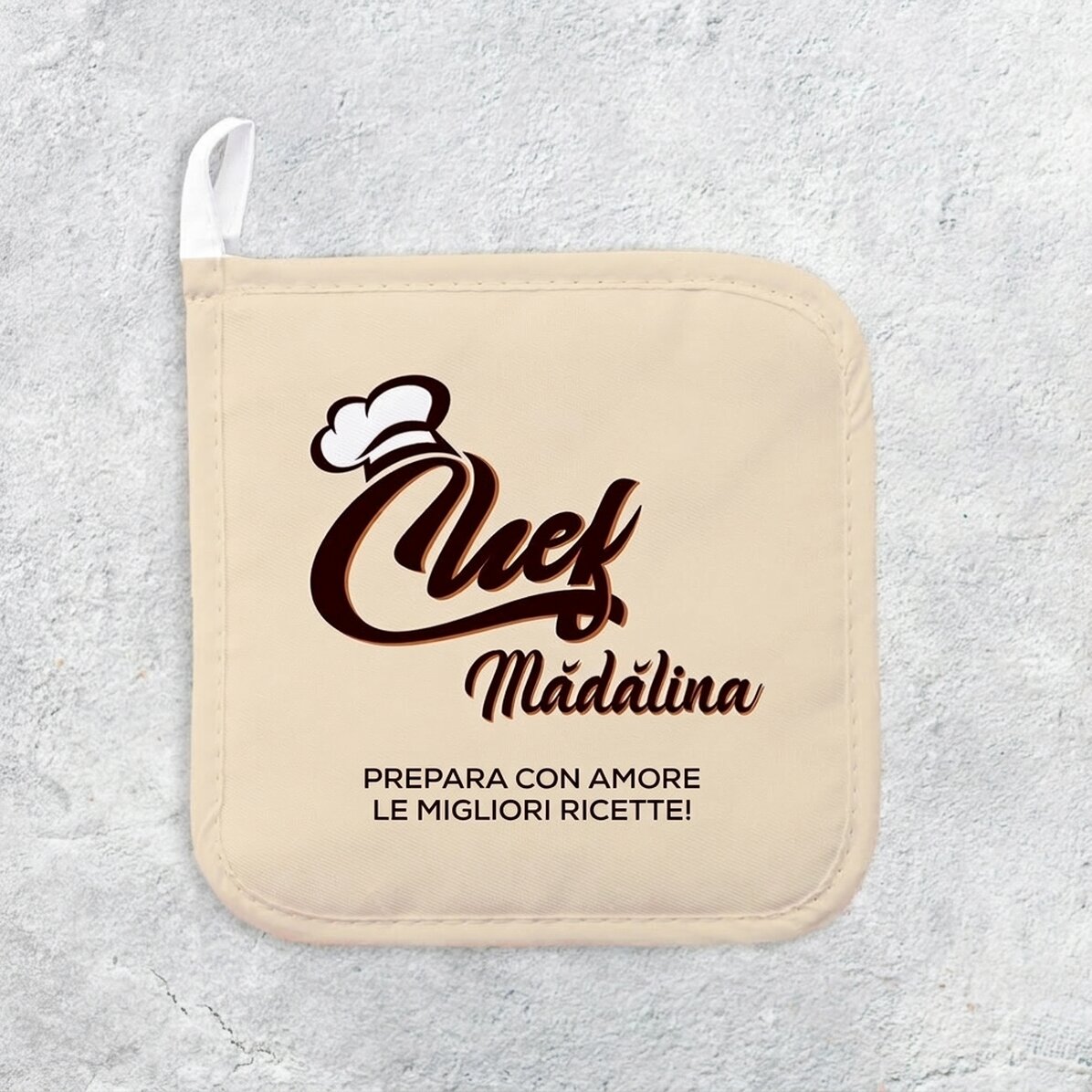 Supporto per pentola calda personalizzato con scritta - Chef