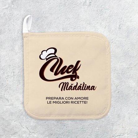 Supporto per pentola calda personalizzato con scritta - Chef