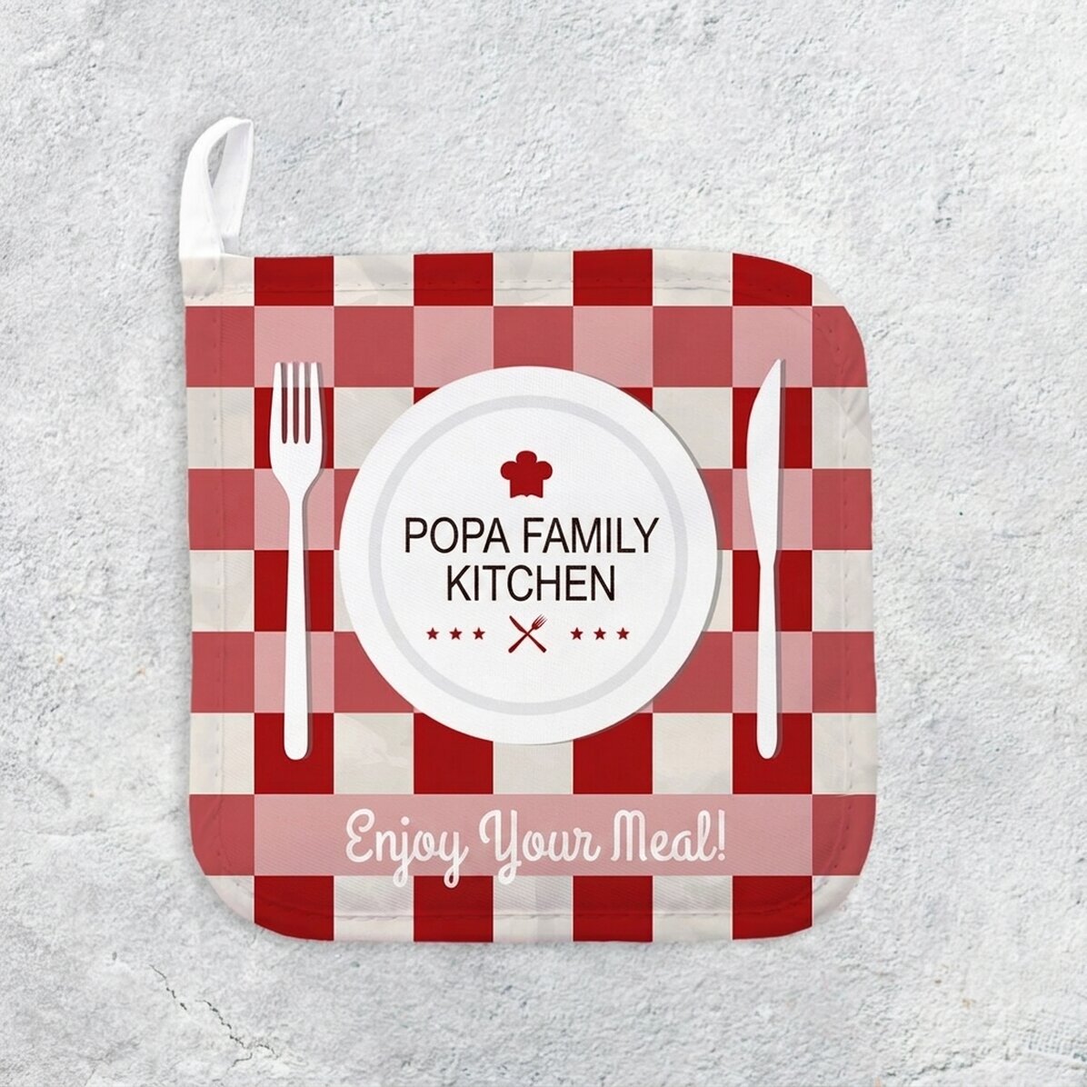 Supporto per pentole calde personalizzato con scritta - In famiglia