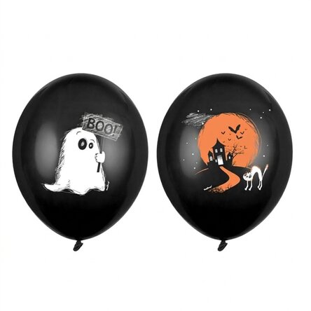 Set di 6 palloncini di Halloween - La casa infestata