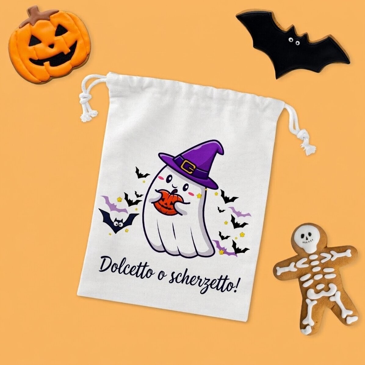Piccolo sacchetto regalo personalizzato con scritta - Fantoma