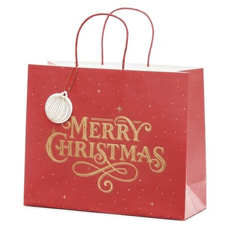 Sacchetto regalo - Merry Christmas Red