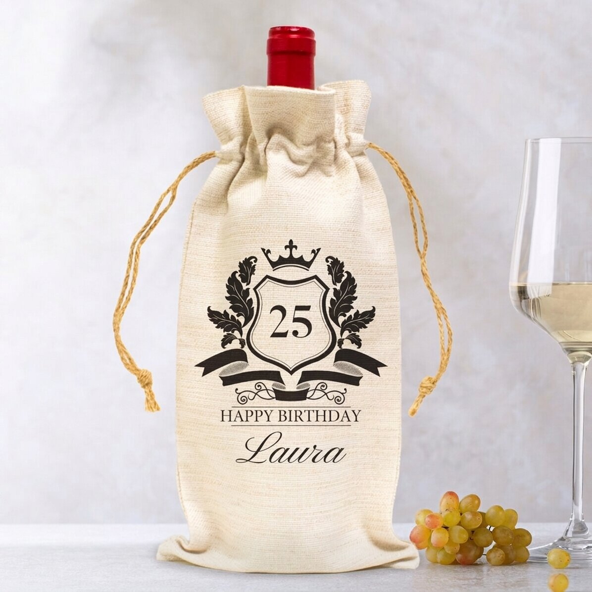 Sacchetto personalizzato per bottiglia di vino - Royalty