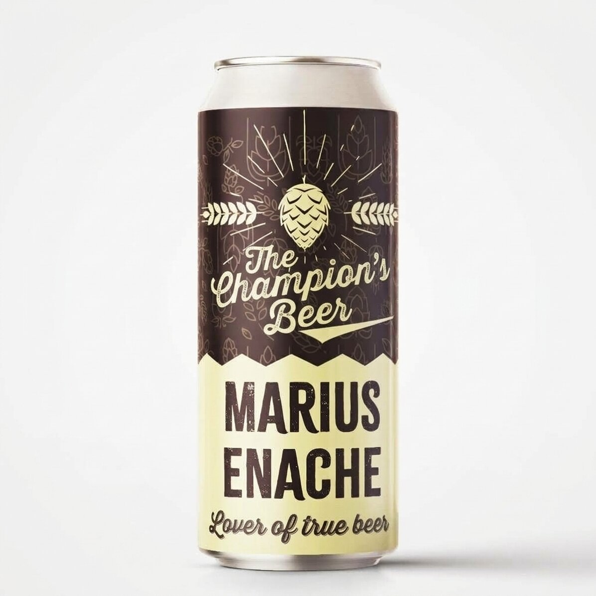 Birra in lattina personalizzata con scritta - La birra del campione