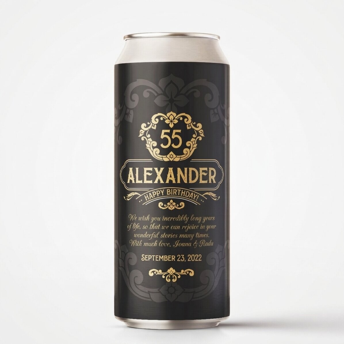 Birra in lattina personalizzata con testo - Premium