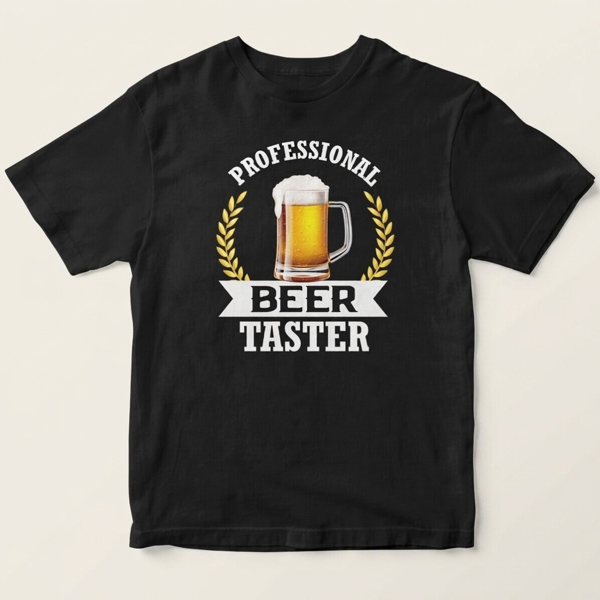Maglietta in cotone personalizzata con scritta - Assaggiatore di birra