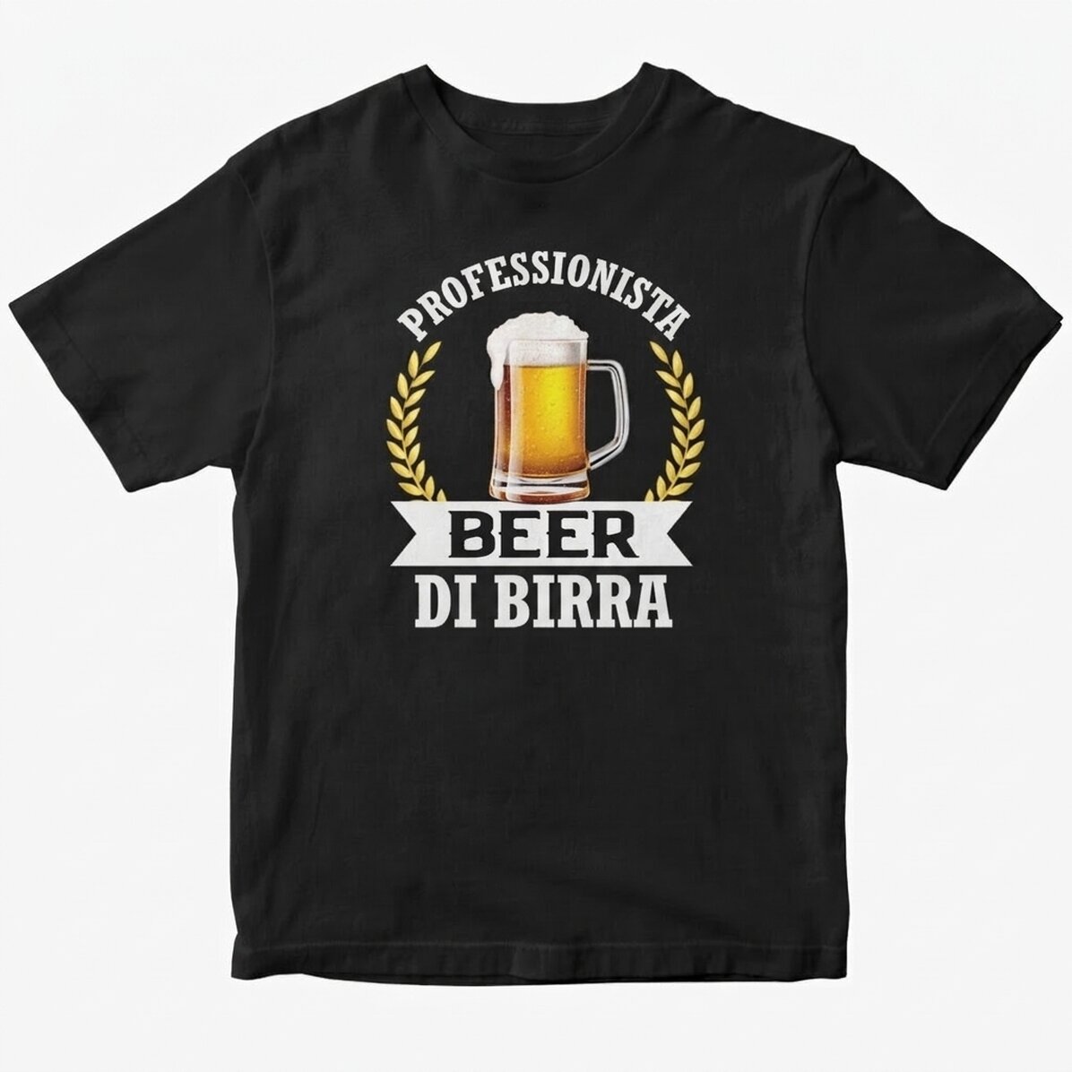 Maglietta in cotone personalizzata con scritta - Assaggiatore di birra
