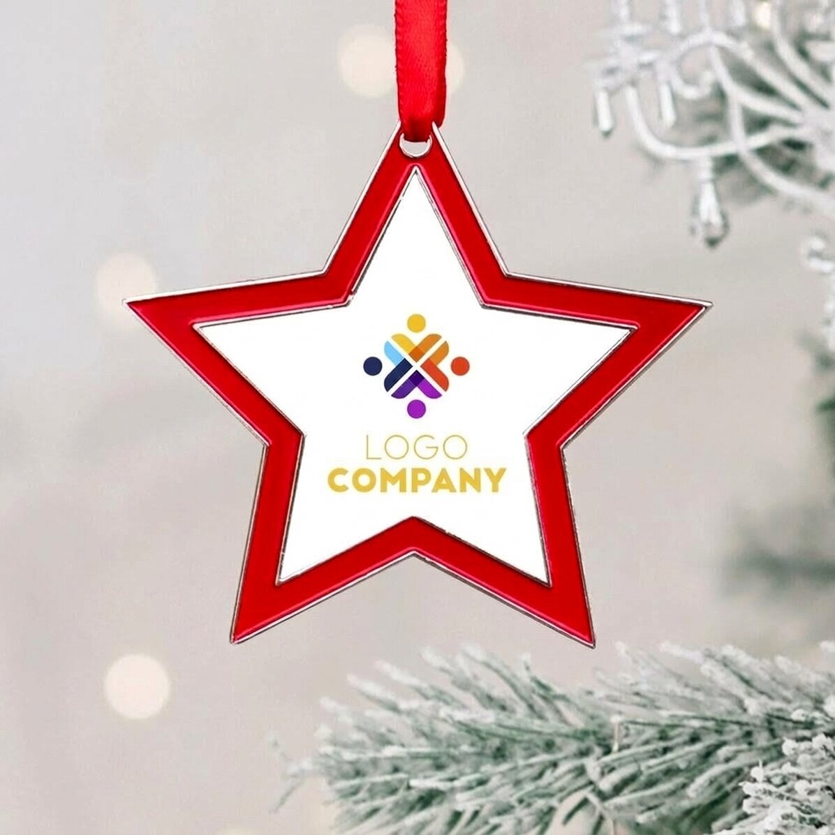 Decorazione natalizia personalizzata con logo - Modello Steluta