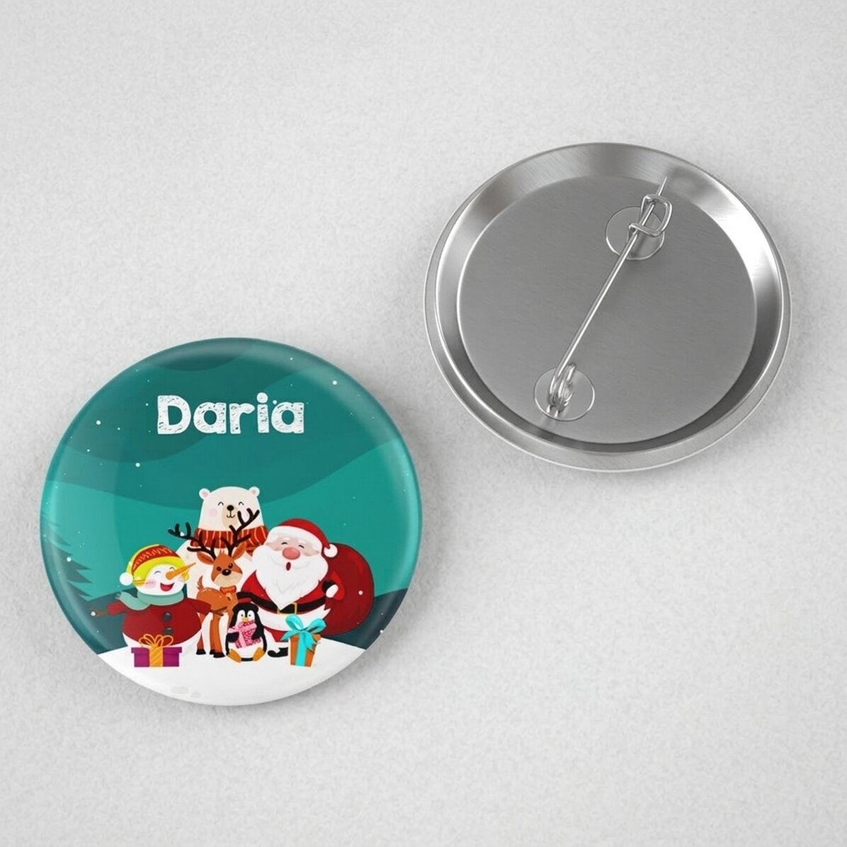 Spilla personalizzata con scritta - Amici di Natale
