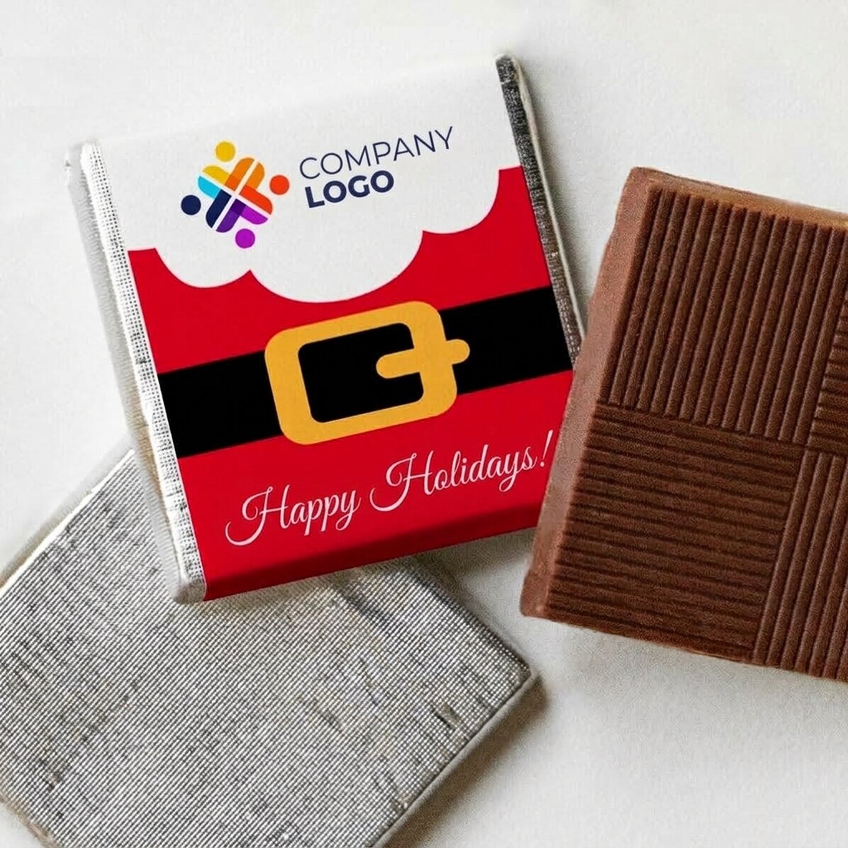 Mini cioccolatino personalizzato con logo - Babbo Natale