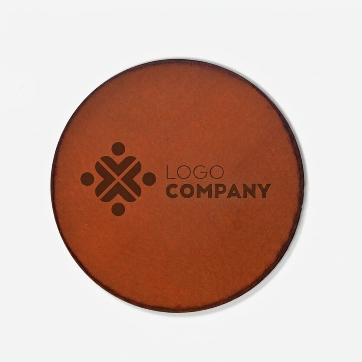 Sottobicchiere in pelle personalizzato con logo