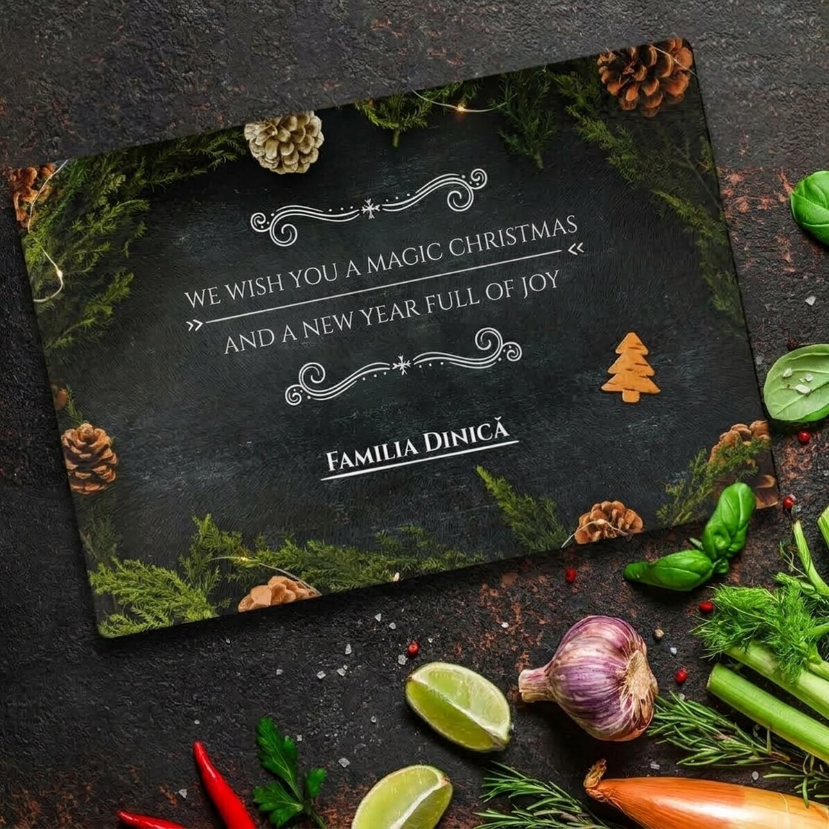Tritavetro personalizzato con scritta - La magia del Natale