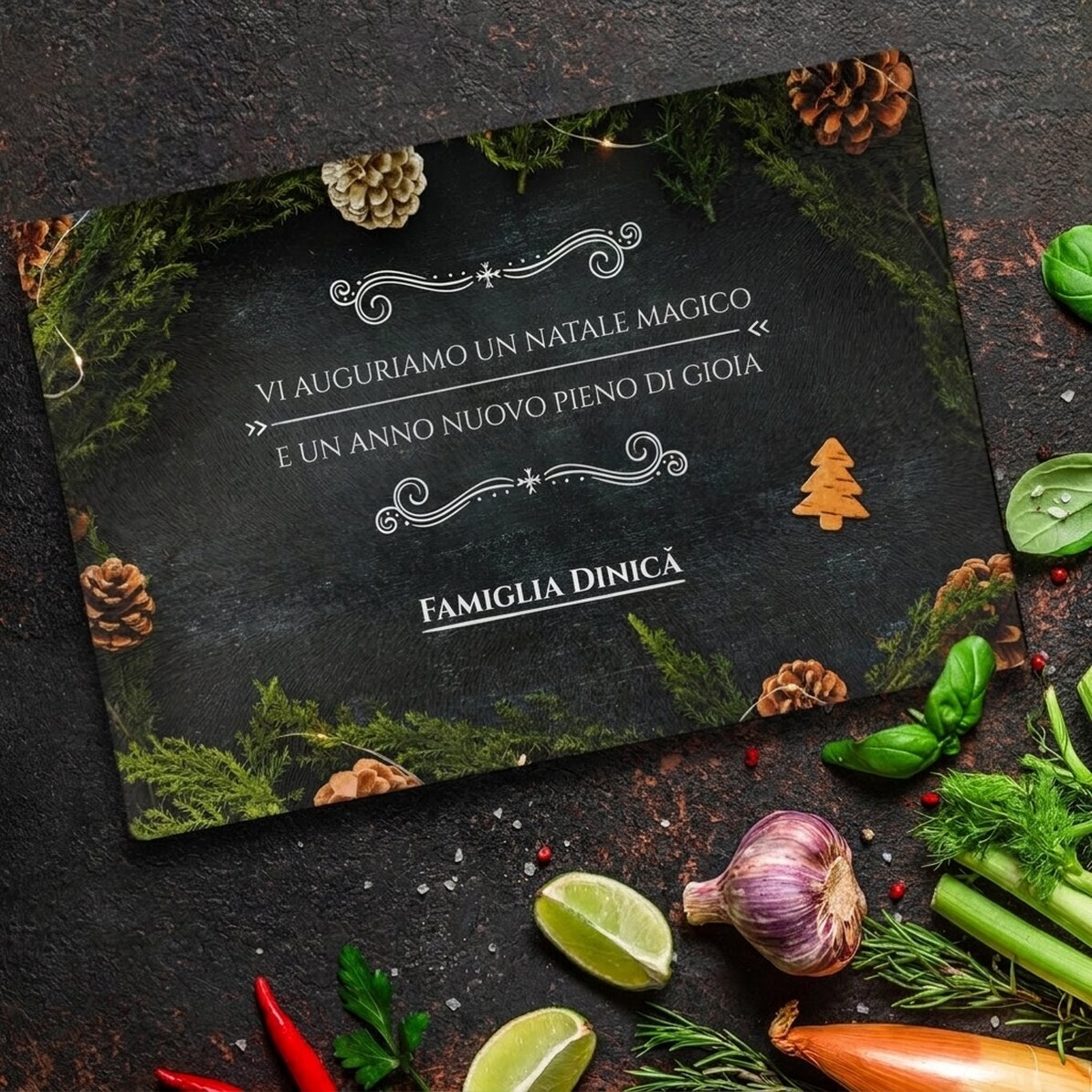 Tritavetro personalizzato con scritta - La magia del Natale