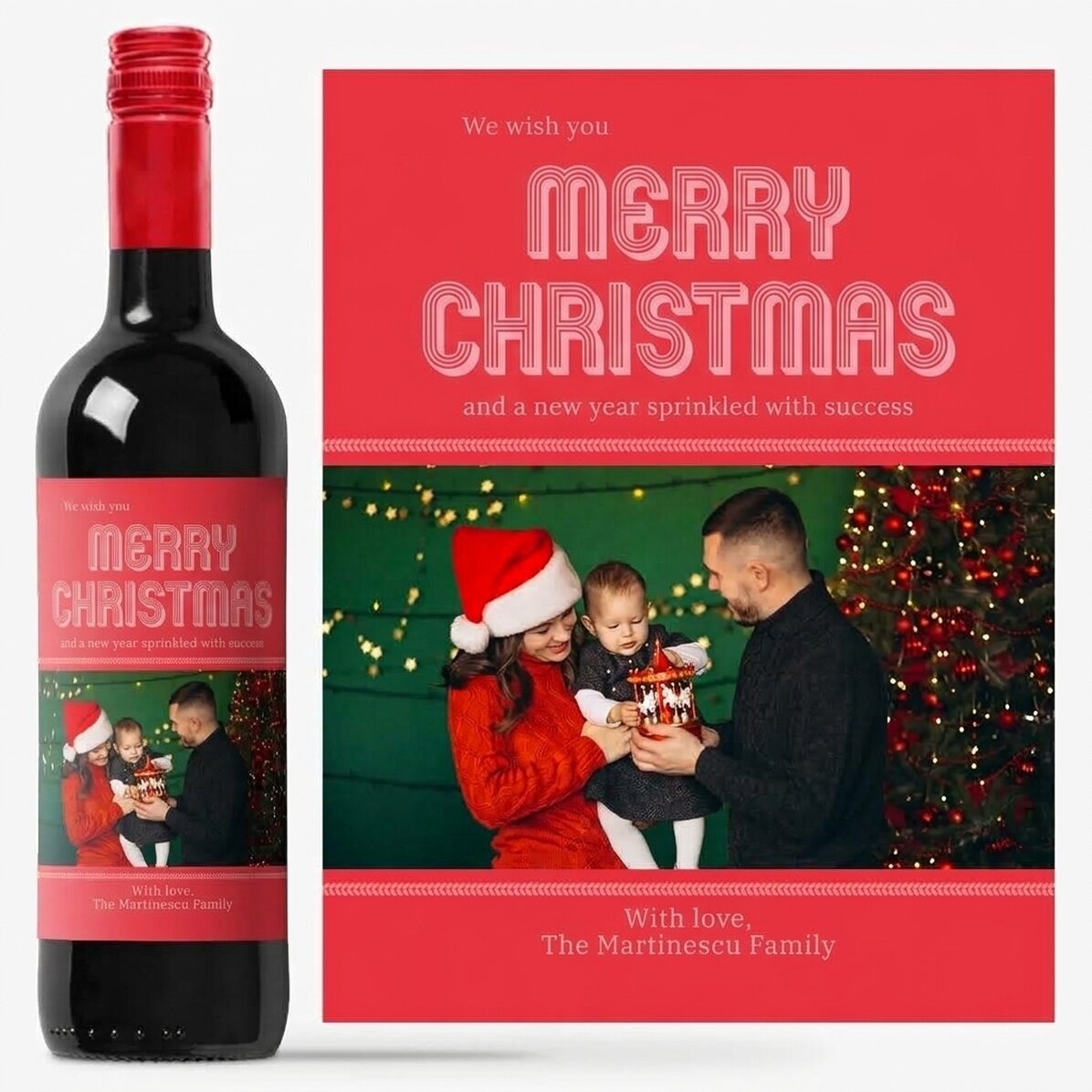Vino personalizzato con foto e messaggio - Momenti in famiglia