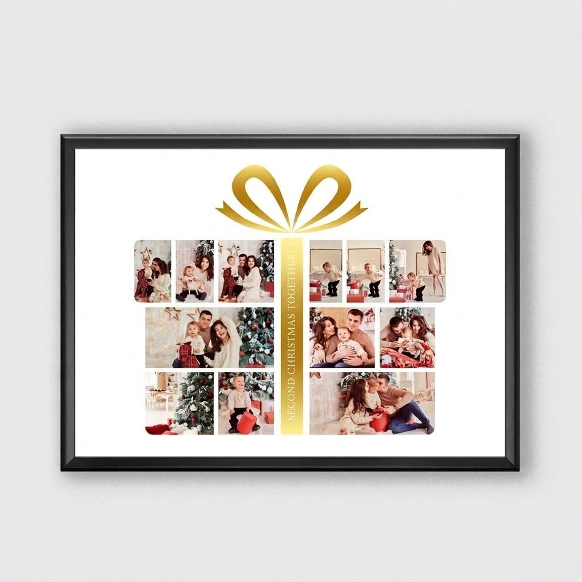 Quadro personalizzato con 12 foto e testo - Gift Box