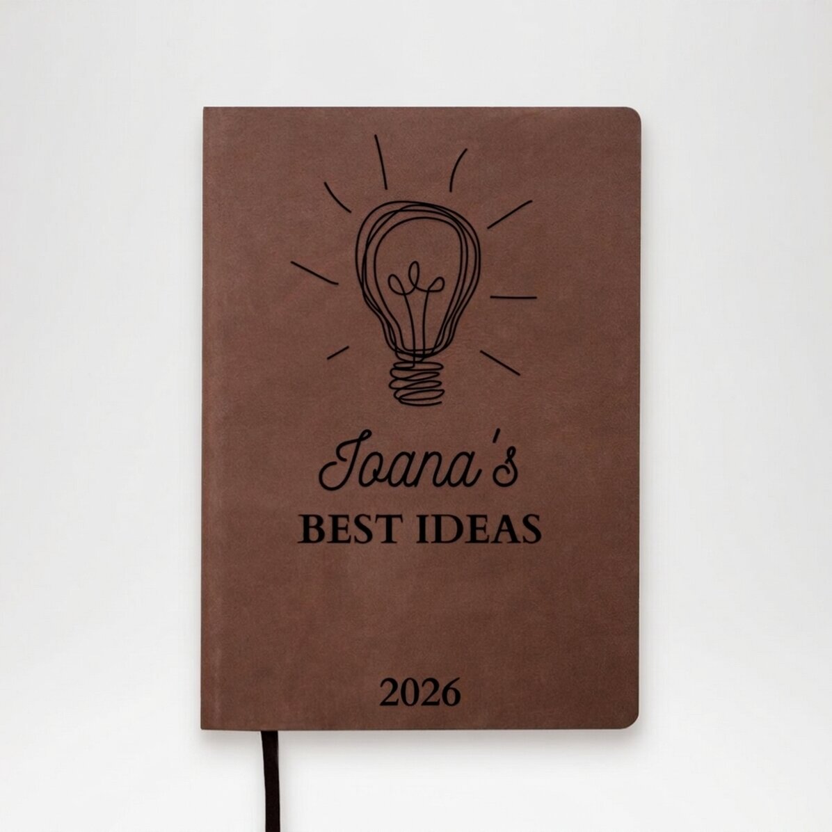 Agenda in pelle personalizzata con testo - Le mie idee
