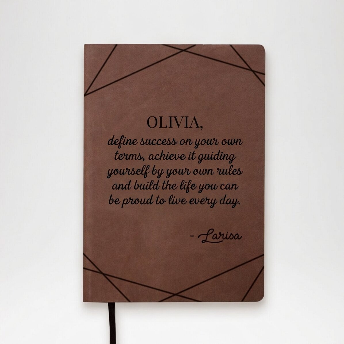 Agenda in pelle personalizzata con dedica